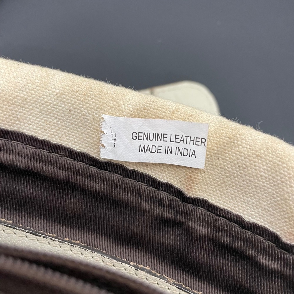 Gennicci GENUINE LEATHER CROSSBODY BAG MADE IN INDIA CREAM‎ CLASSIC SHOULDER BAG - Picture 9 of 10